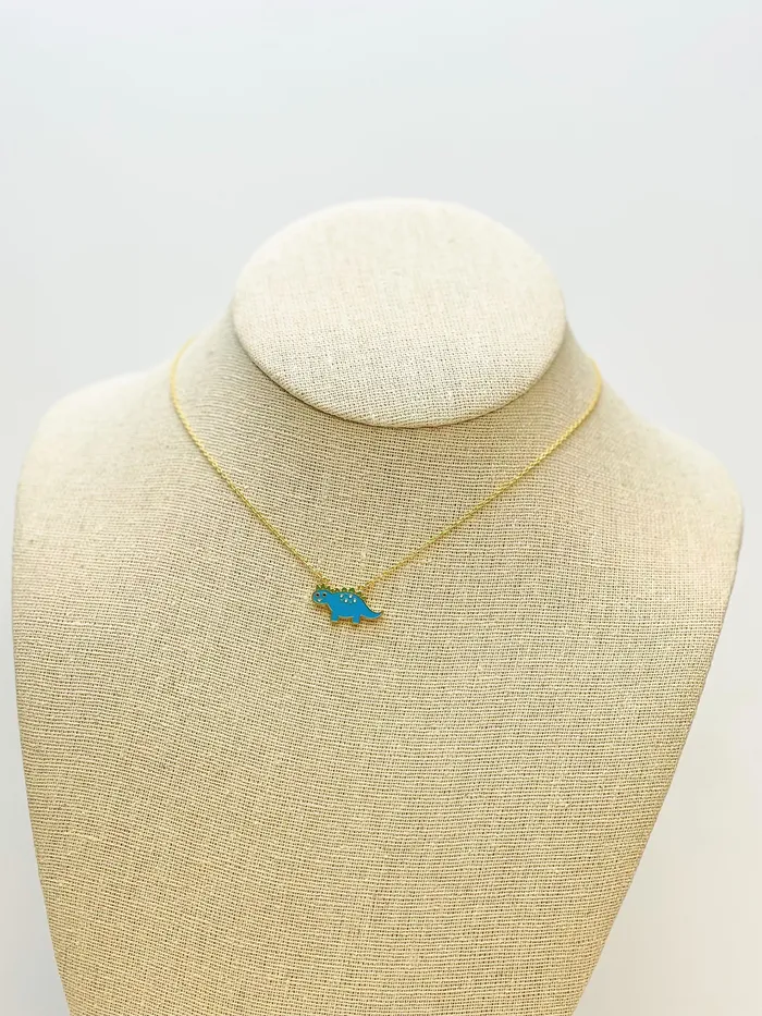 Necklaces Prep Obsessed SB Cute Dinosaur Pendant Necklace