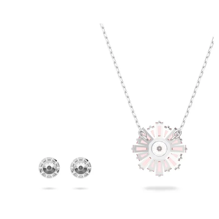 Necklaces Swarovski Swarovski Sunshine Sets Necklace and Earrings Pink Rhodium plated ONE SIZE Necklaces Swarovski Swarovski Sunshine Sets Necklace and Earrings Pink Rhodium plated ONE SIZE