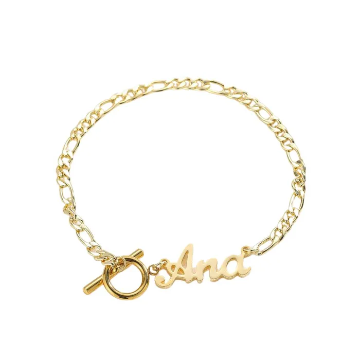 Novalico Figaro Chain Carrie Name Bracelet Bracelets