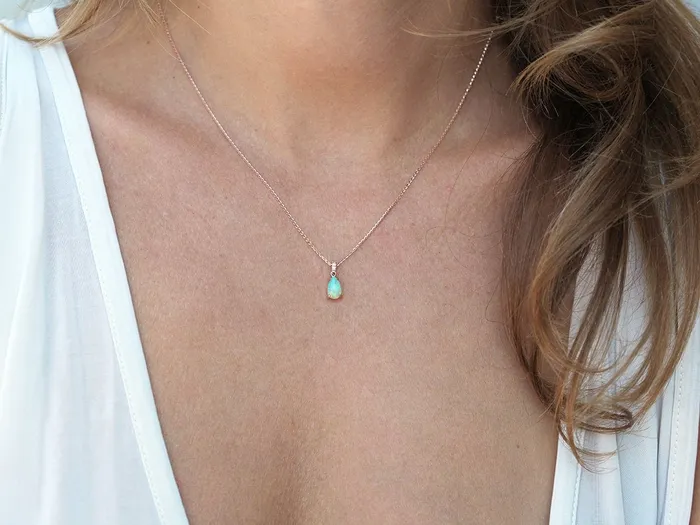 Opal Necklace Diamond Necklace dreamofopal Necklaces