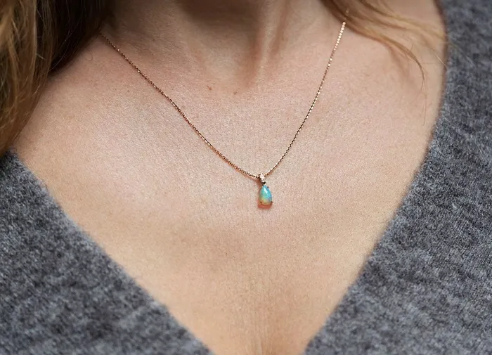 Opal Necklace Diamond Necklace dreamofopal Necklaces