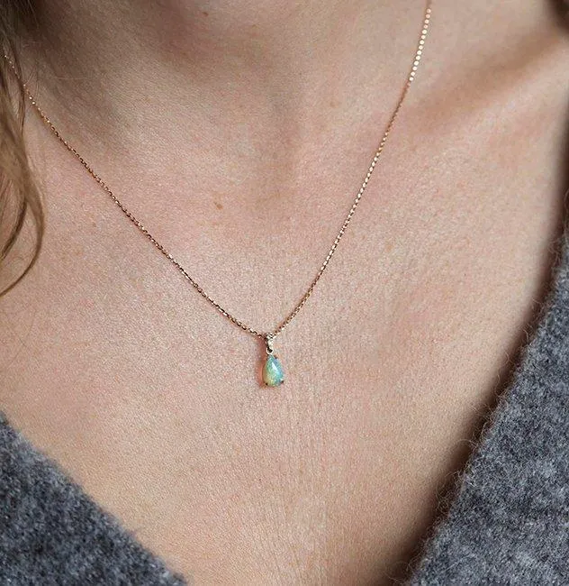 Opal Necklace Diamond Necklace dreamofopal Necklaces
