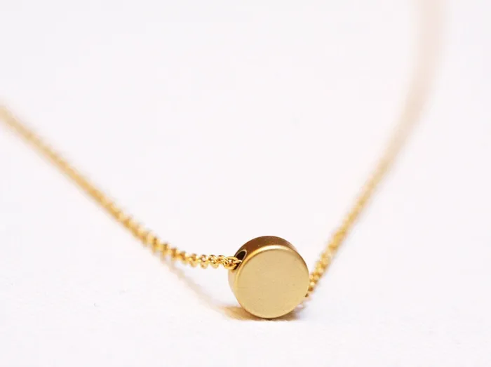 Personalized Disc Necklace Gold Coin Necklace Capucinne Necklaces