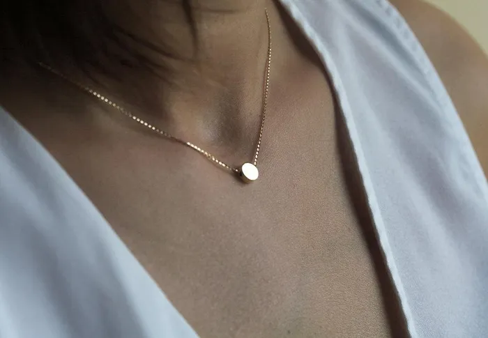 Personalized Disc Necklace Gold Coin Necklace Capucinne Necklaces
