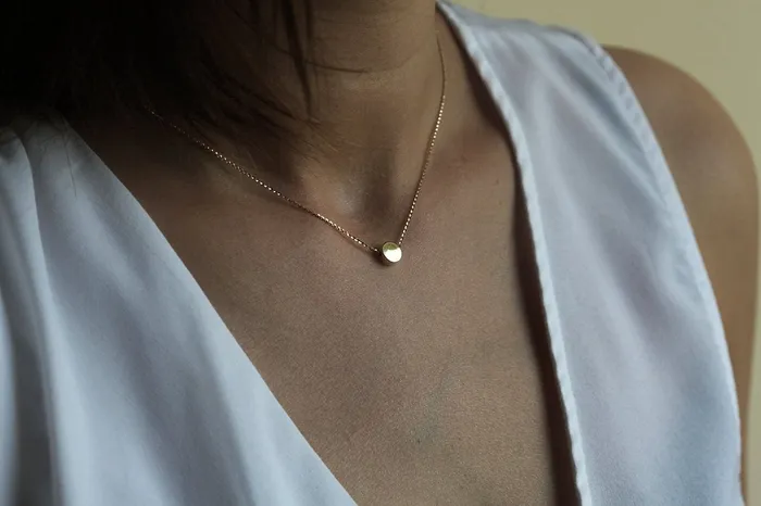 Personalized Disc Necklace Gold Coin Necklace Capucinne Necklaces