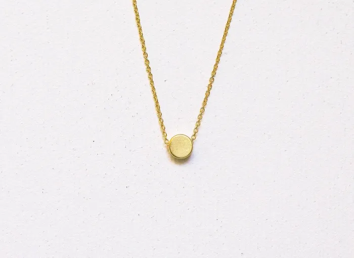 Personalized Disc Necklace Gold Coin Necklace Capucinne Necklaces