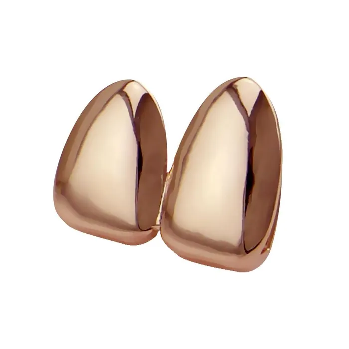 PreStyled Sets Dropshipped via Social Commerce Network CALANDIS Halloween Vampire 18K Golden 2Pcs Tooth Grills Hip Hop Accessories Rose Gold