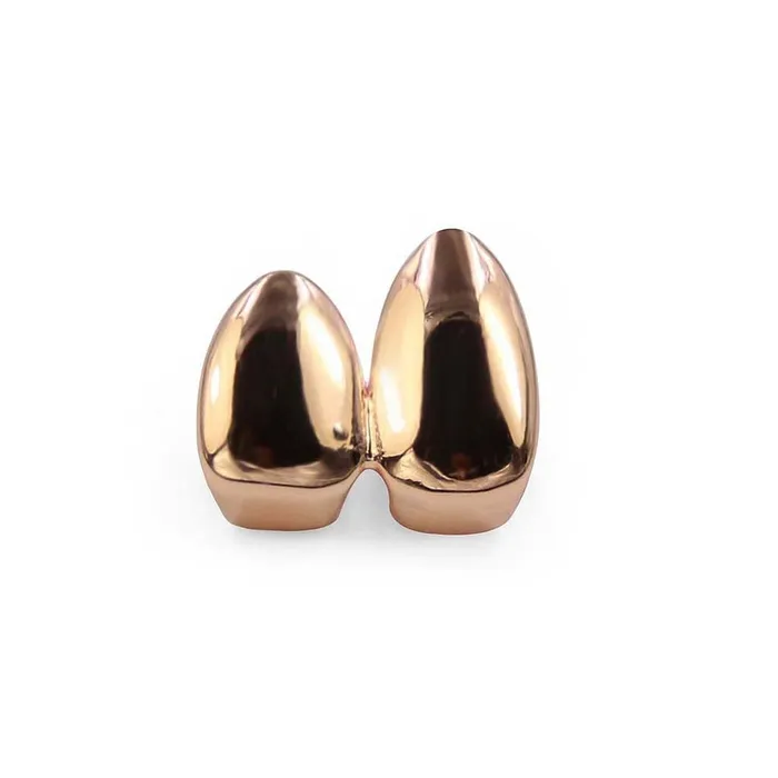 PreStyled Sets Dropshipped via Social Commerce Network CALANDIS Halloween Vampire 18K Golden 2Pcs Tooth Grills Hip Hop Accessories Rose Gold