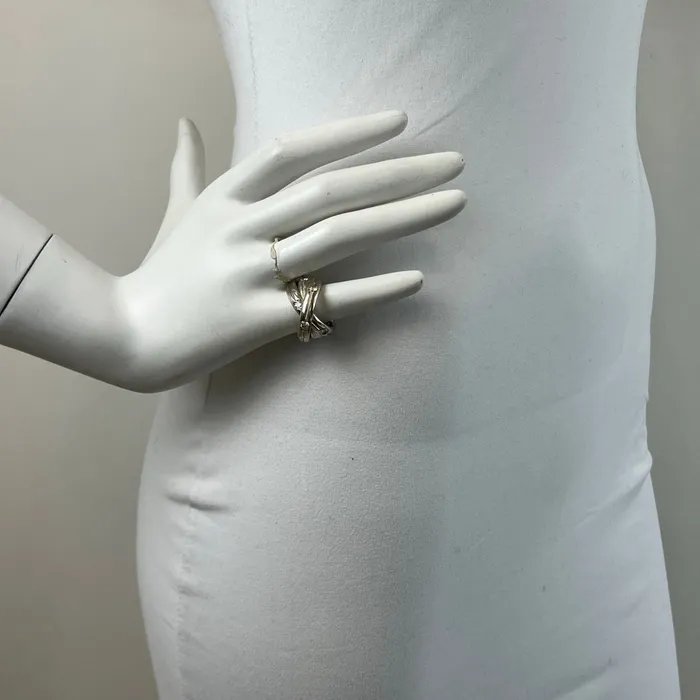 PreStyled Sets Jewelry 18K White Gold Rolling Rings with Diamonds