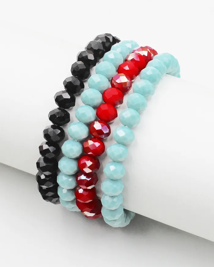 Quadruple Layered Faceted Stretch Bracelet UPDATED092024 Bracelets Quadruple Layered Faceted Stretch Bracelet UPDATED092024 Bracelets