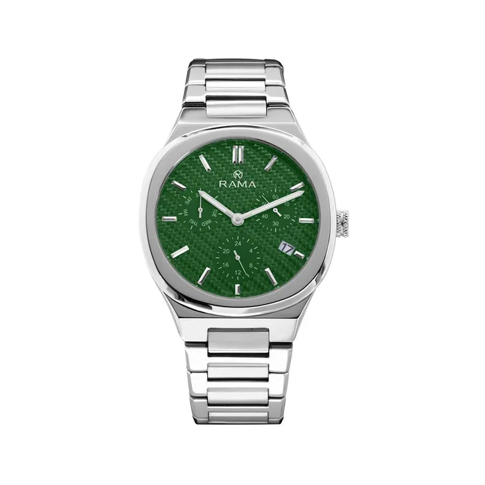Rama Bracelets Rama Gents Green Dial Stainless Steel Case Bracelet Quartz Watch Rama Bracelets Rama Gents Green Dial Stainless Steel Case Bracelet Quartz Watch