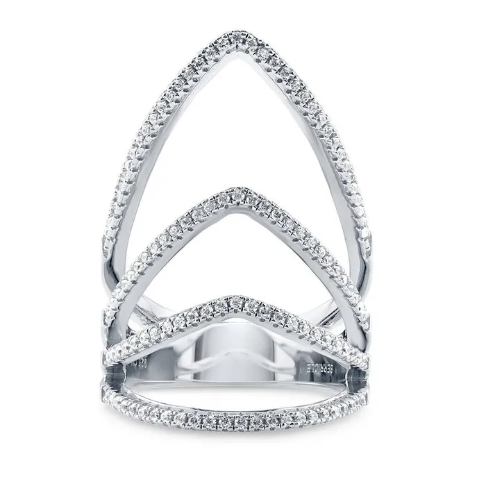 Rings BERRICLE Open Bar CZ Ring in Sterling Silver
