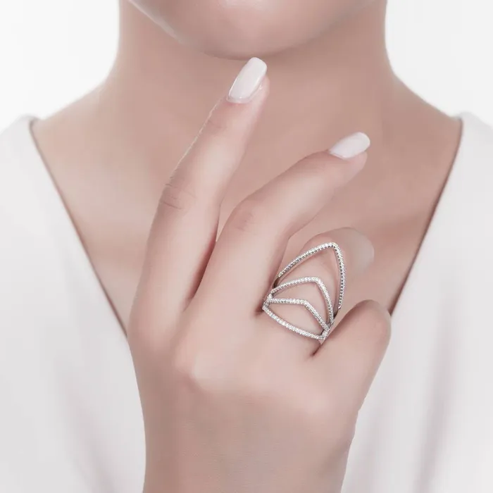 Rings BERRICLE Open Bar CZ Ring in Sterling Silver
