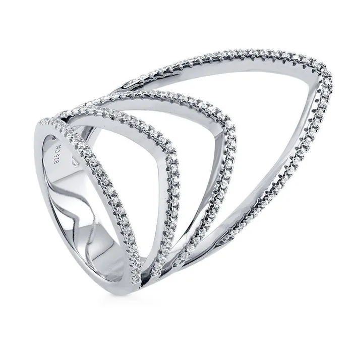 Rings BERRICLE Open Bar CZ Ring in Sterling Silver