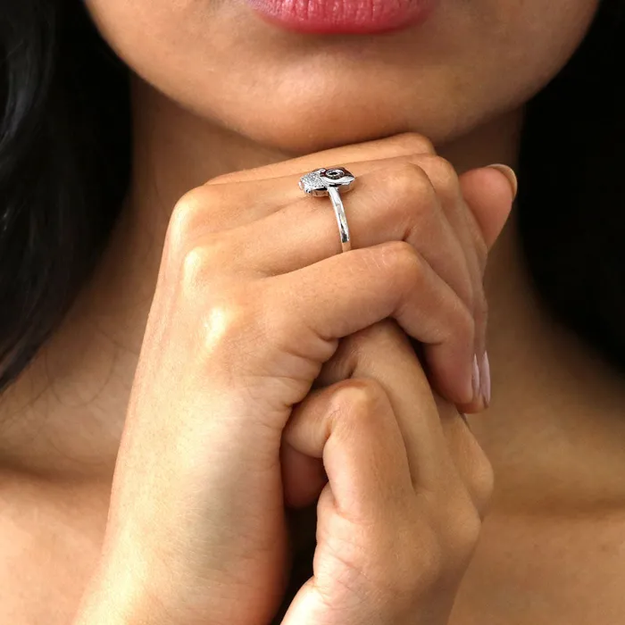Rings BERRICLE Owl CZ Ring in Sterling Silver