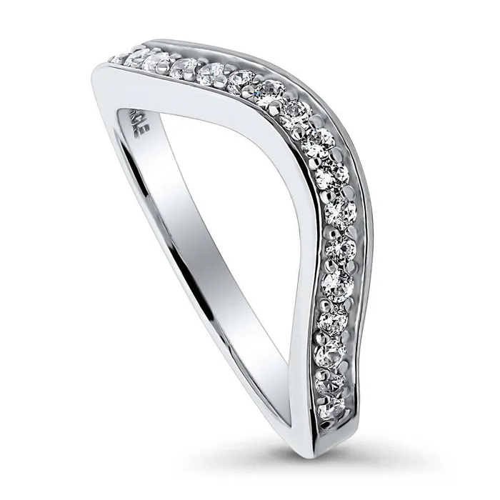 Rings BERRICLE Pave CZ Eternity Ring in Sterling Silver