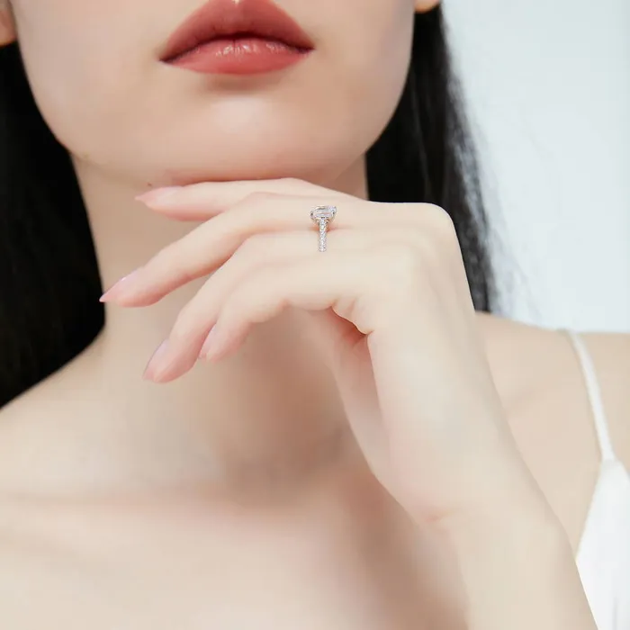 Rings BERRICLE Solitaire 2ct Cushion CZ Ring Set in Sterling Silver