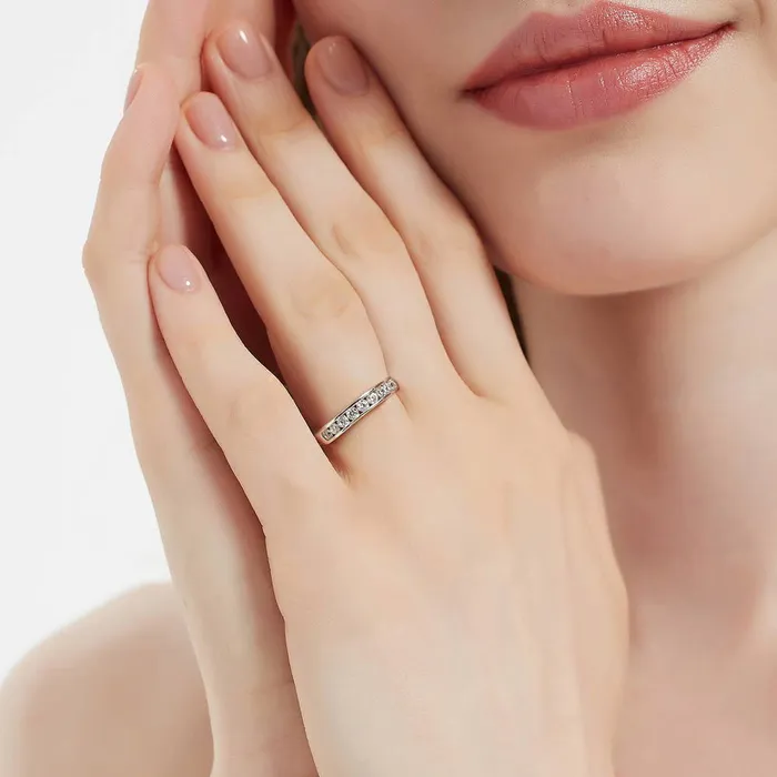 Rings BERRICLE Solitaire 3ct Pear CZ Ring Set in Sterling Silver