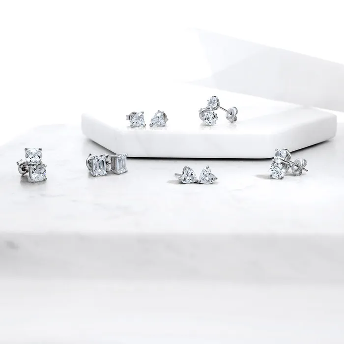 Rings BERRICLE Solitaire Heart Heart CZ Set in Sterling Silver