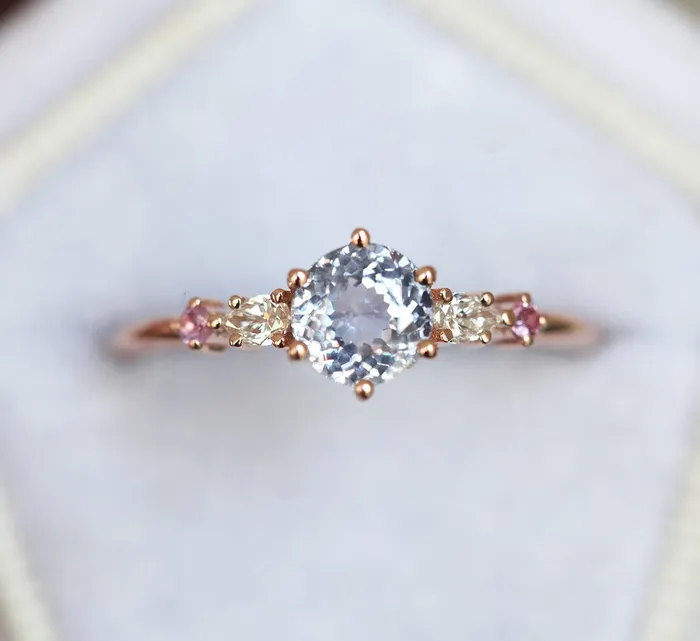 Rings Capucinne Calliope Lavender Sapphire Diamond Ring