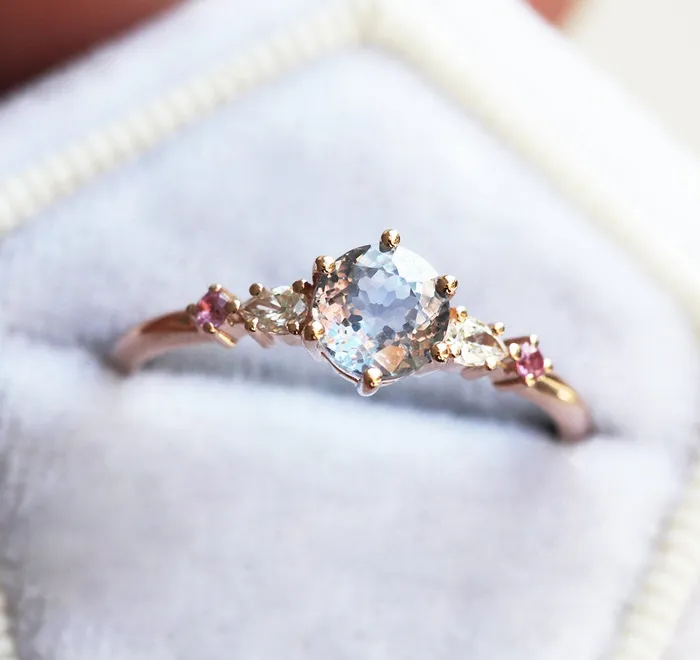 Rings Capucinne Calliope Lavender Sapphire Diamond Ring