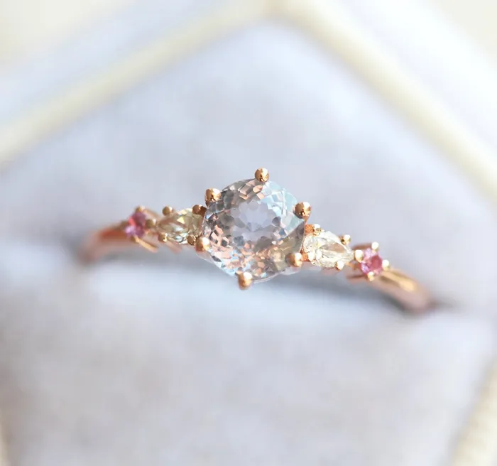 Rings Capucinne Calliope Lavender Sapphire Diamond Ring