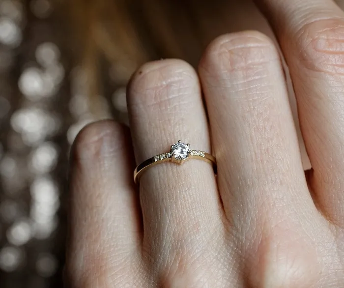 Rings Capucinne Uma Solitaire Diamond Engagement Ring