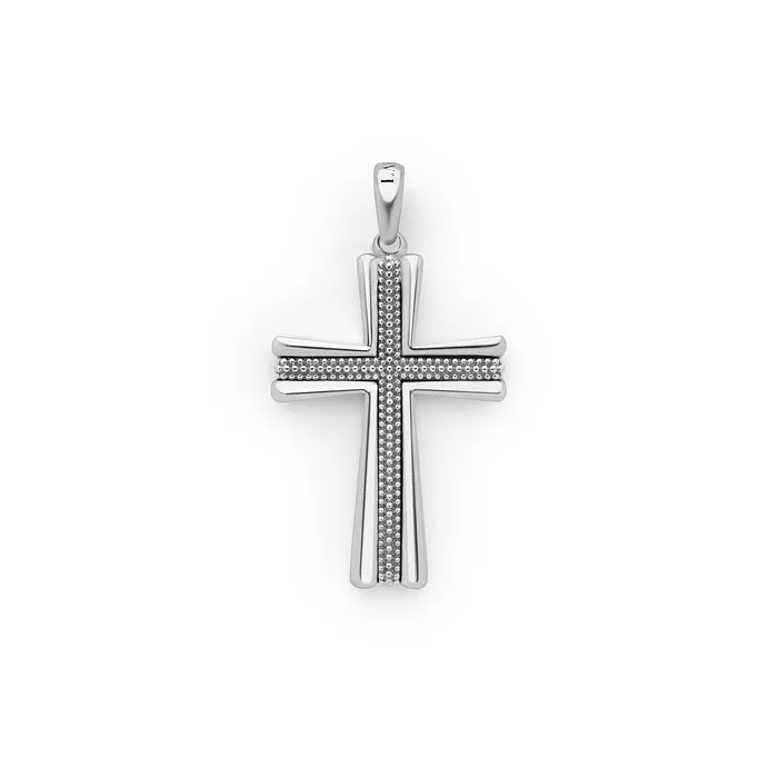 Rings LAGOS Anthem TwoTone Superfine Beaded Cross Amulet Rings LAGOS Anthem TwoTone Superfine Beaded Cross Amulet