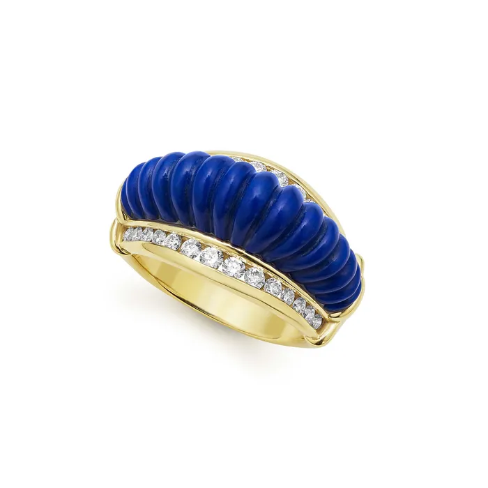 Rings LAGOS Studio 18K Gold and Lapis Diamond Ring