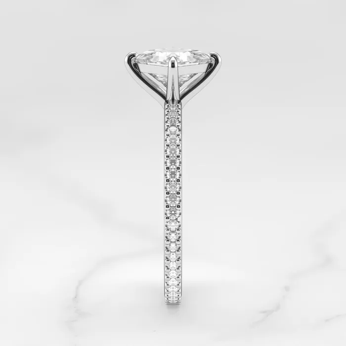 Rings Princess Full Pave Moissanite Ring Capucinne