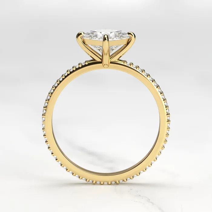 Rings Princess Full Pave Moissanite Ring Capucinne