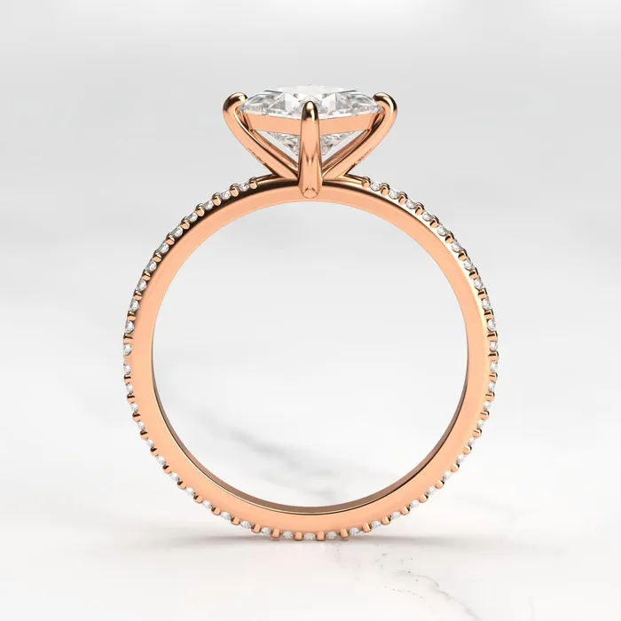 Rings Princess Full Pave Moissanite Ring Capucinne