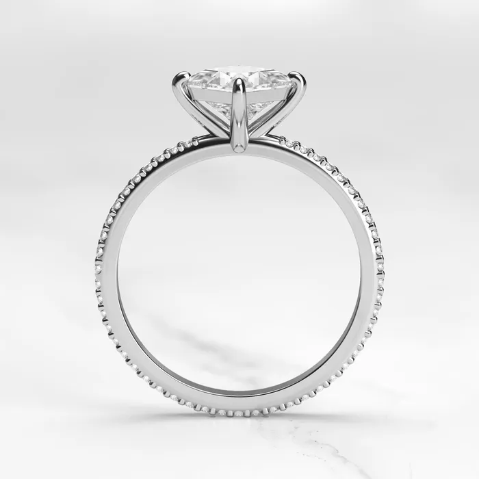 Rings Princess Full Pave Moissanite Ring Capucinne