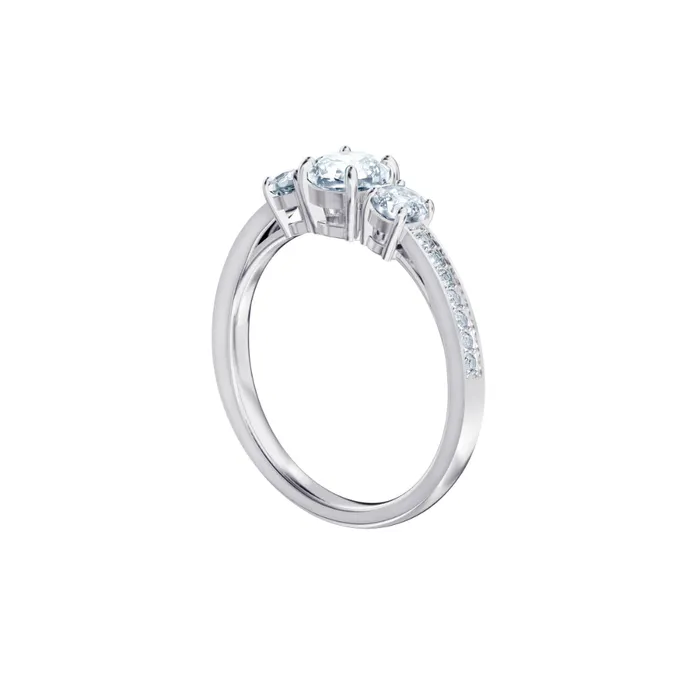 Rings Swarovski Attract Trilogy Round Ring White Rhodium Plated Swarovski Rings Swarovski Attract Trilogy Round Ring White Rhodium Plated Swarovski