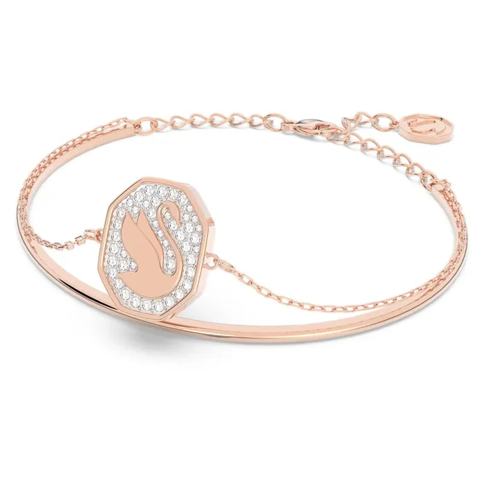 Rings Swarovski Swarovski Signum Bangle Swan White Rose goldtone plated