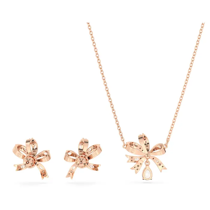 Rings Swarovski Swarovski Volta set Bow White Rose goldtone plated