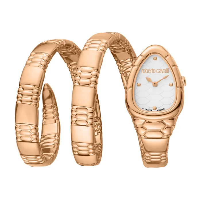 Roberto Cavalli Rings Roberto Cavalli by Franck Muller Womens Watch Rose Gold Tone with Silver Dial Roberto Cavalli Rings Roberto Cavalli by Franck Muller Womens Watch Rose Gold Tone with Silver Dial