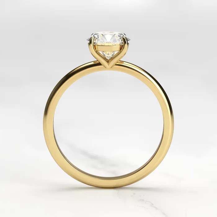 Round moissanite ring solitaire Capucinne Rings