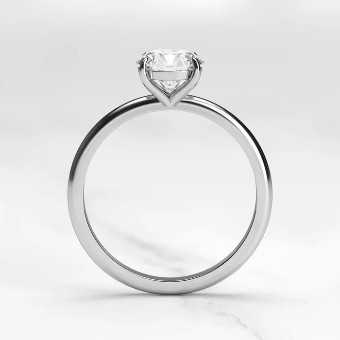 Round moissanite ring solitaire Capucinne Rings