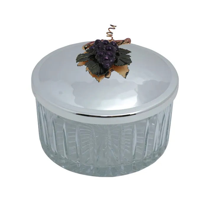 Select Home Grape Splayed Cut Glass Case 13x7 Cm Silver Select Home Rings Select Home Grape Splayed Cut Glass Case 13x7 Cm Silver Select Home Rings
