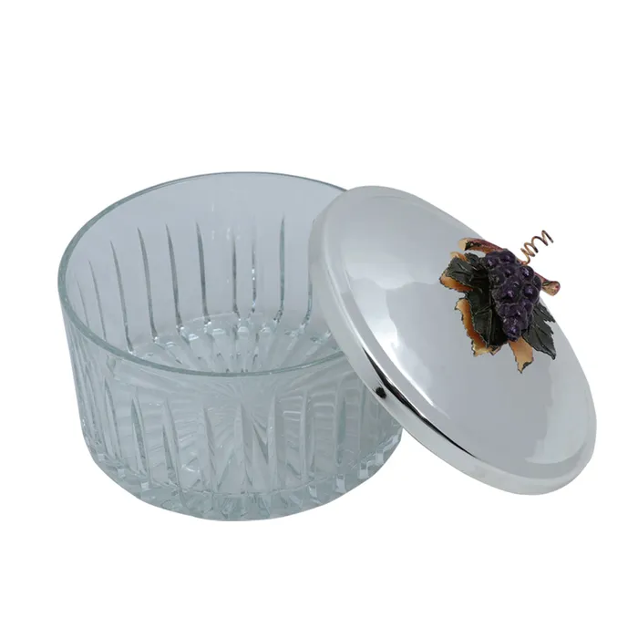 Select Home Grape Splayed Cut Glass Case 13x7 Cm Silver Select Home Rings Select Home Grape Splayed Cut Glass Case 13x7 Cm Silver Select Home Rings
