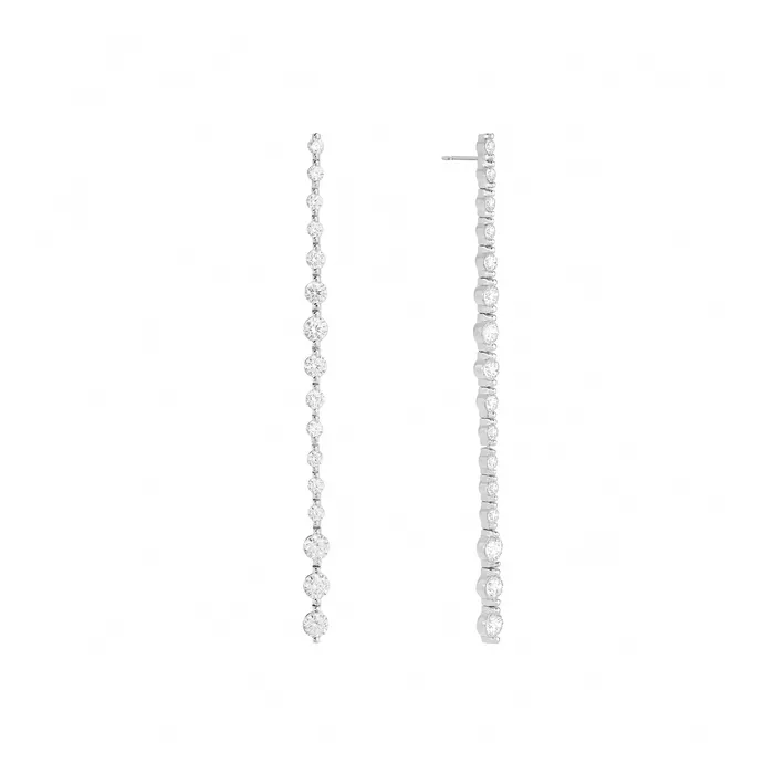 Shashi Shashi Tennis Drop Earring Vermeil on Sterling Silver Earrings