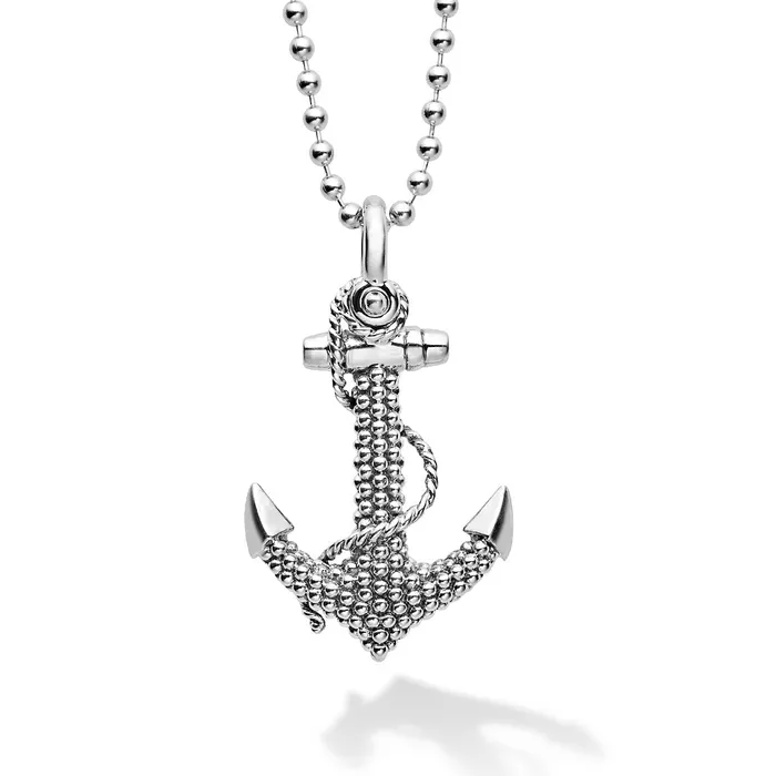 Signature Caviar Anchor Pendant Necklace Lagos Necklaces