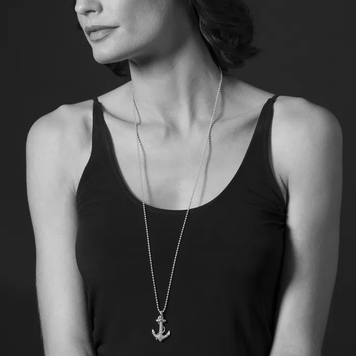 Signature Caviar Anchor Pendant Necklace Lagos Necklaces Signature Caviar Anchor Pendant Necklace Lagos Necklaces
