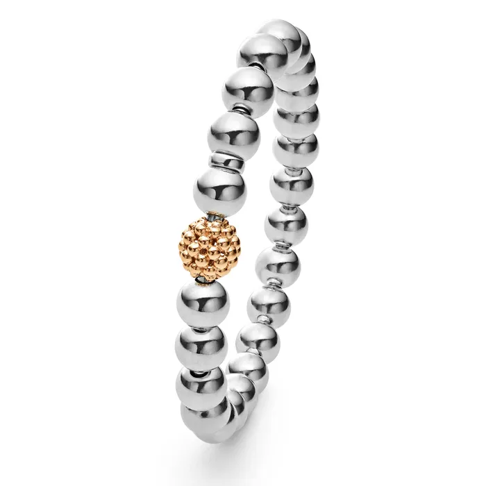 Signature Caviar Stretch Rose Gold Bead Bracelet LAGOS Bracelets Signature Caviar Stretch Rose Gold Bead Bracelet LAGOS Bracelets
