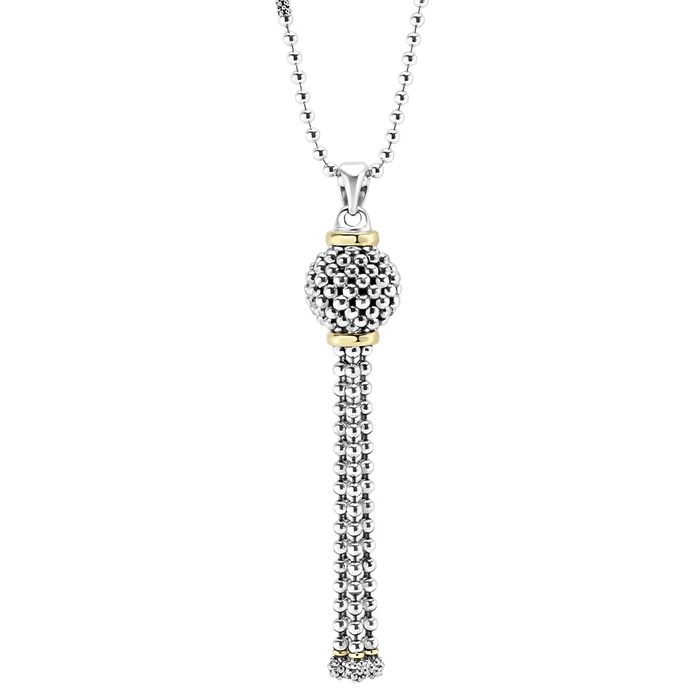 Signature Caviar Tassel Pendant Necklace Lagos Necklaces