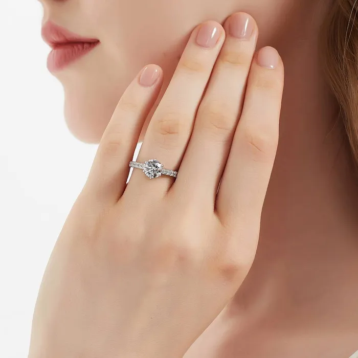 Solitaire 125ct CZ Ring in Sterling Silver BERRICLE Rings