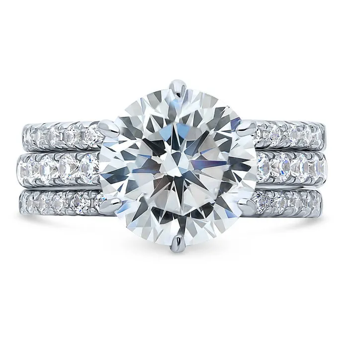 Solitaire 38ct CZ Ring Set in Sterling Silver BERRICLE Rings
