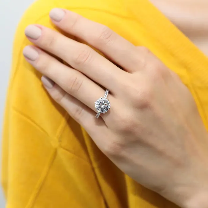 Solitaire 38ct CZ Ring Set in Sterling Silver BERRICLE Rings