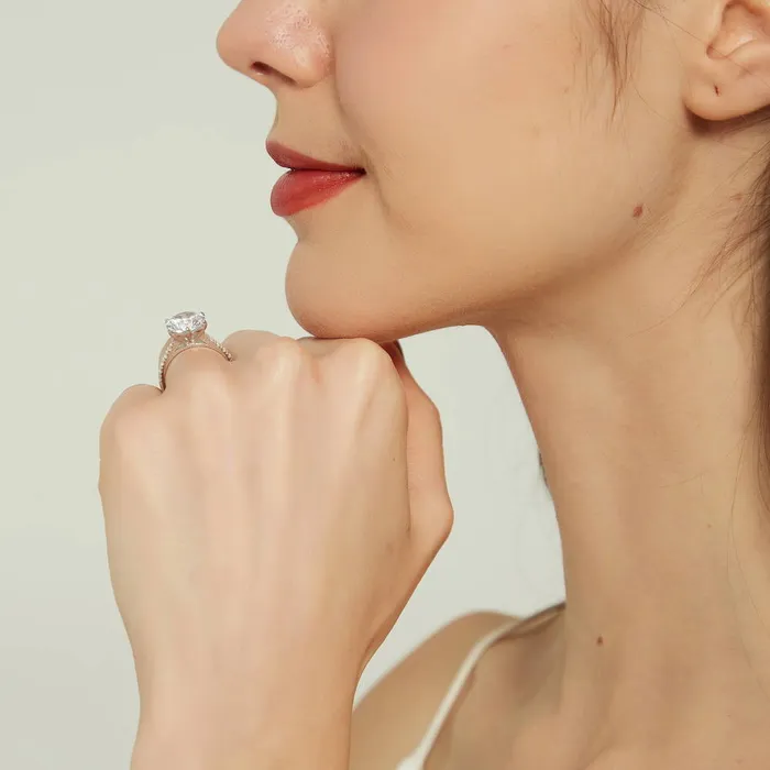 Solitaire 38ct CZ Ring Set in Sterling Silver BERRICLE Rings
